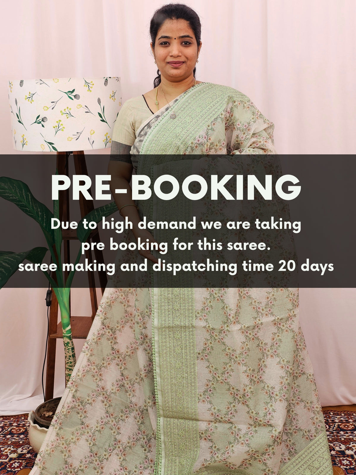 𝐏𝐫𝐞𝐛𝐨𝐨𝐤𝐢𝐧𝐠 𝐀𝐯𝐚𝐢𝐥𝐚𝐛𝐥𝐞 - 𝟐𝟎 𝐃𝐚𝐲𝐬 𝐃𝐢𝐬𝐩𝐚𝐭𝐜𝐡 𝐓𝐢𝐦𝐞 Premium Super Net Kota Saree - Pastel Green