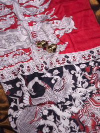 Chennuri Silk - Red With Black
