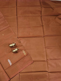 Chinnalampattu Saree - Dark Brown with Dual Shade Greenish Yellow