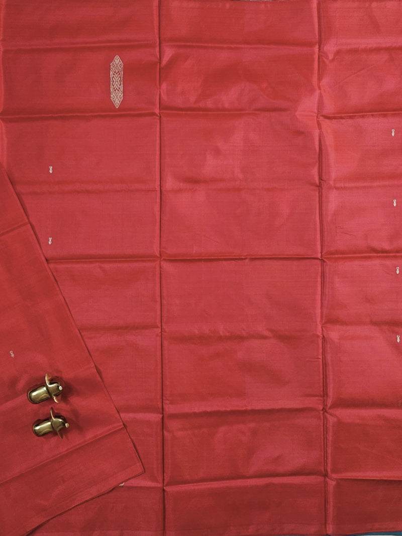 Chinnalampattu Saree - Red Peacock Green