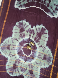 Madurai Sungadi Cotton Saree - Sage Green with Brown