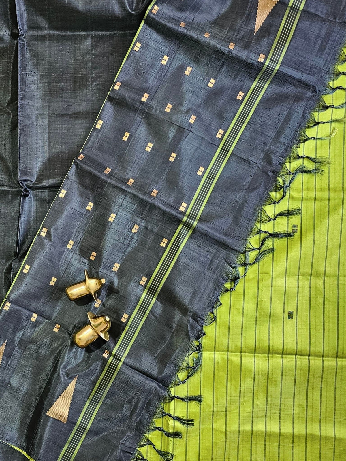 Chinnalampattu Saree - Green with Black