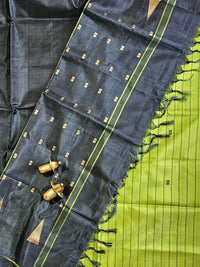 Chinnalampattu Saree - Green with Black