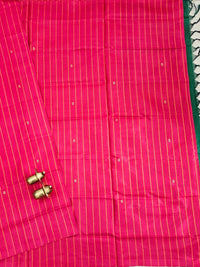 Chinnalampattu Saree - Pink with Green