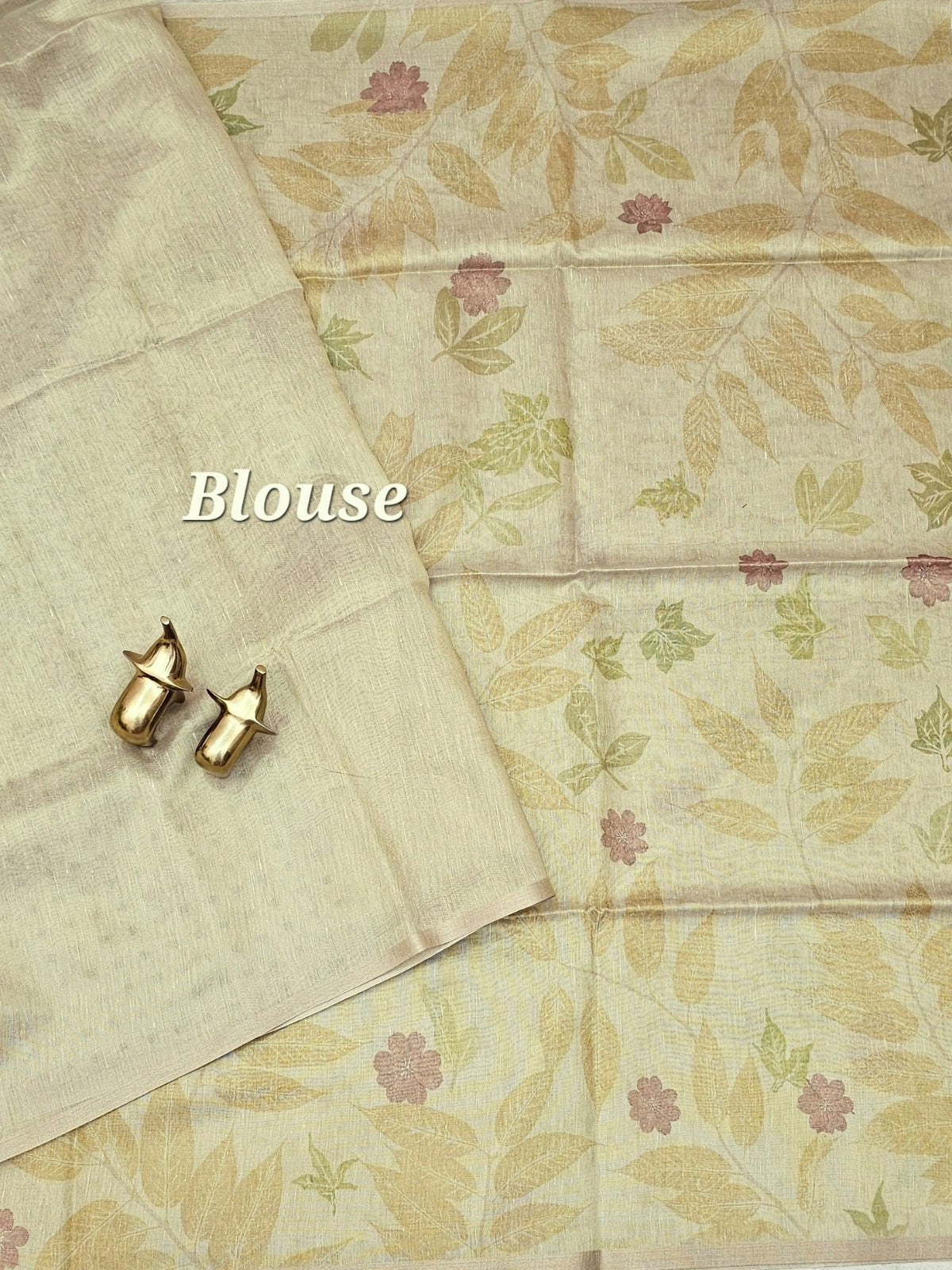 Soft Chanderi with Tissue Floral Digital Prints with Sequence Weaving -