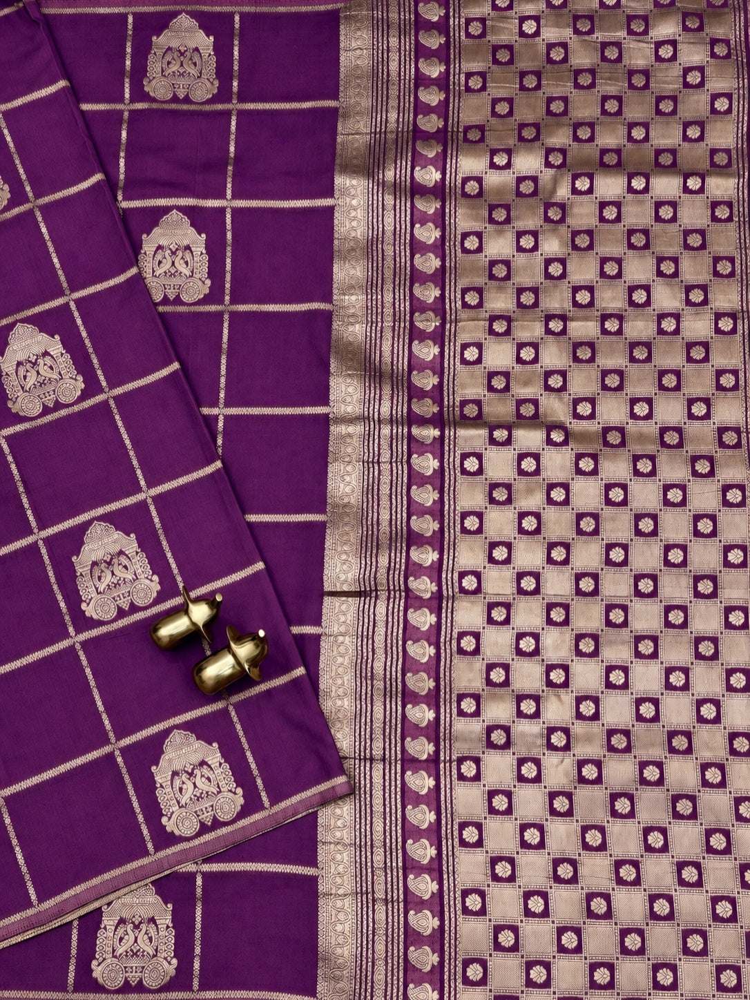 Georgette Silk Saree - Purple