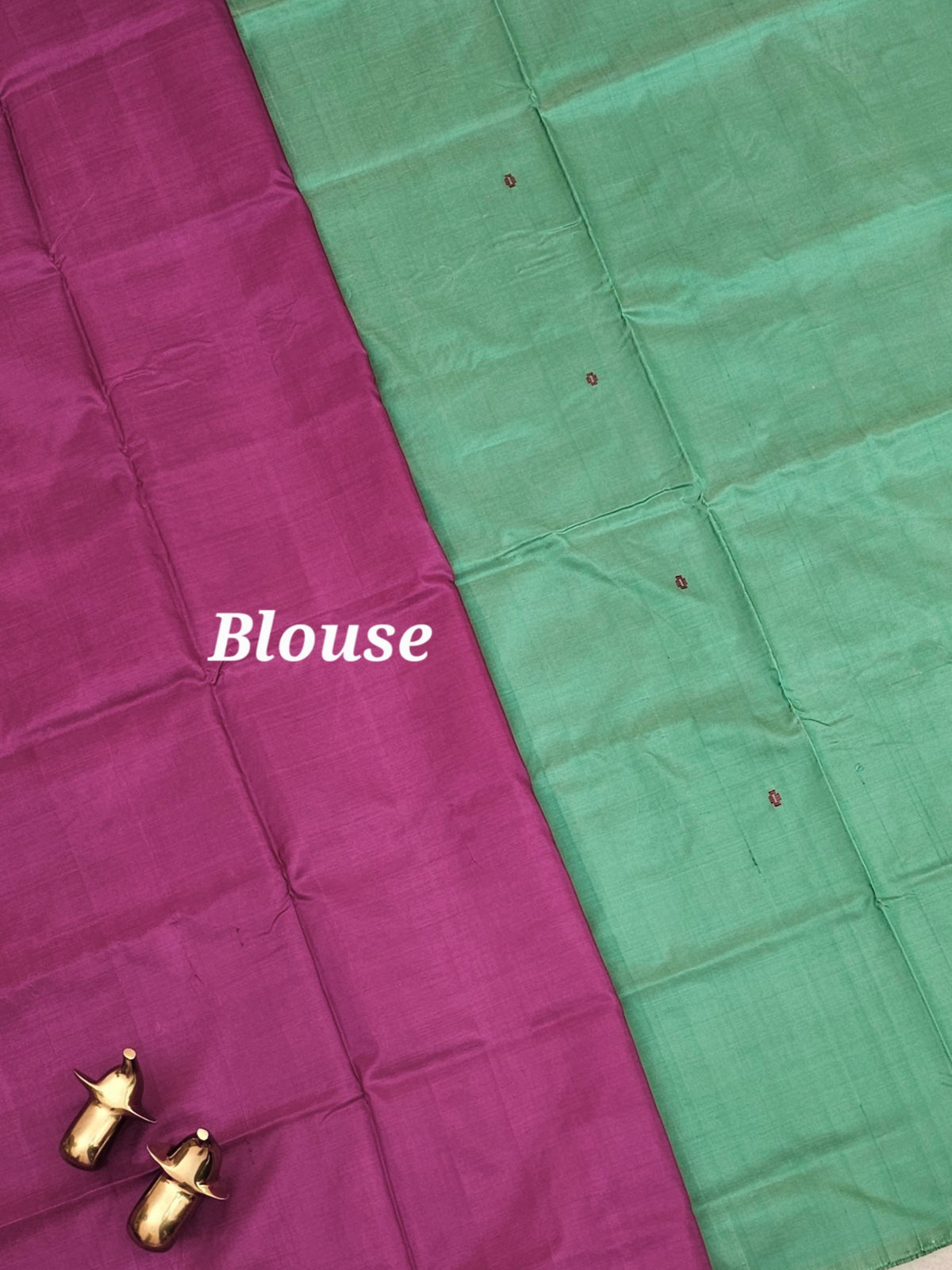 Green with Magenta Pink Chinnalampattu Saree with Blouse