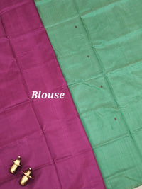 Green with Magenta Pink Chinnalampattu Saree with Blouse