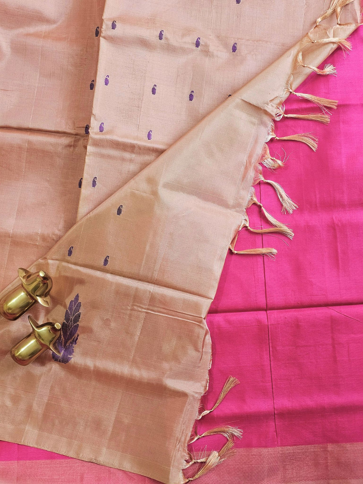 Chinnalampattu Saree - Pink with Cream