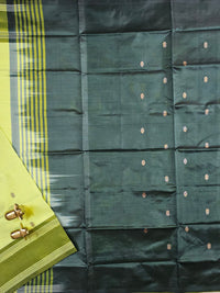 Chinnalampattu Saree - Green with Dark Green