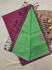 Chinnalampattu Saree - Green with Maroon