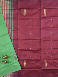Chinnalampattu Saree - Green with Maroon