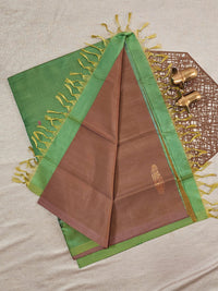 Chinnalampattu Saree - Beige with Green