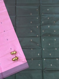 Chinnalampattu Saree - Pink with Dark Green