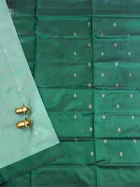 Chinnalampattu Saree - Pastel Green with Dark Green
