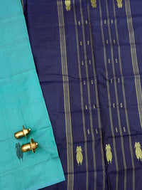 Chinnalampattu Saree - Blue with Dark Blue