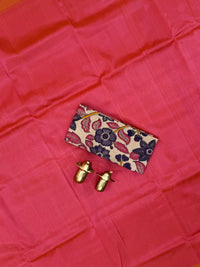 Handwoven Mangalagiri Plain Pattu Saree - Light Pink