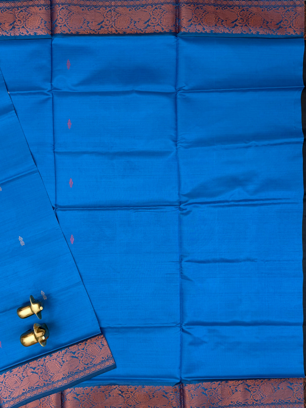 Chinnalampattu Border - Blue with Black
