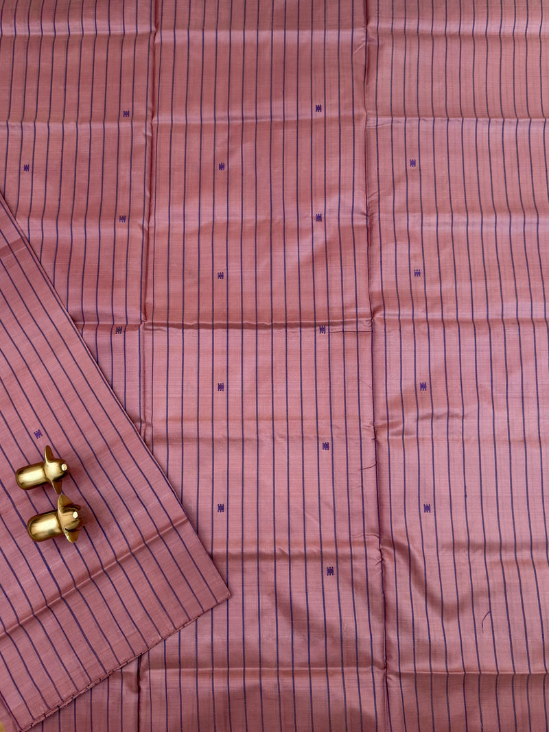 Chinnalampattu Saree - Onion Pink with Green