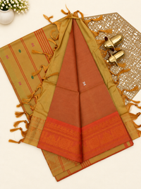 Chinnalampattu Border - Dual Shade of Orange and Yellow