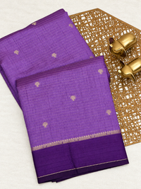 Georgette Silk Saree - Lavender with Purple