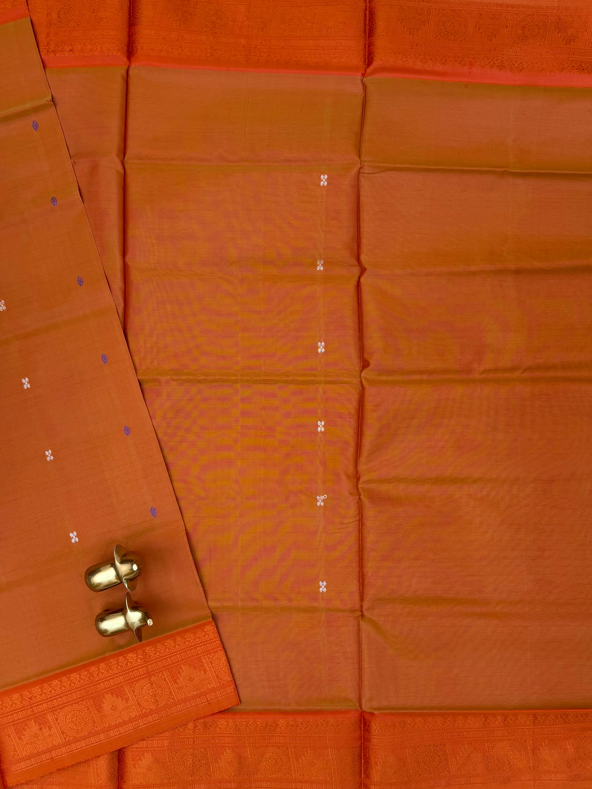 Chinnalampattu Border - Dual Shade of Orange and Yellow