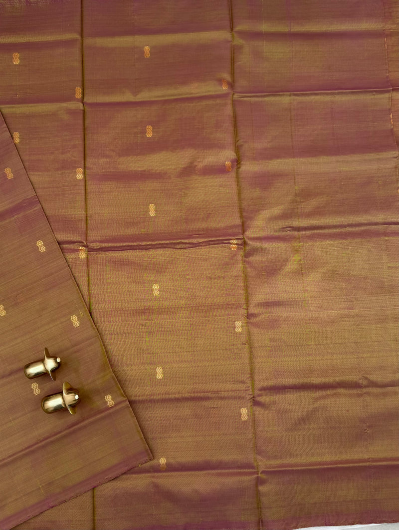 Chinnalampattu Saree - Dual Shade of Brown and Maroon
