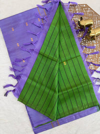 Chinnalampattu Saree - Green with Lavender