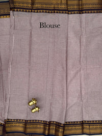 Chettinad Cotton Sarees - Dual Shade of Onion Pink with Dark Blue