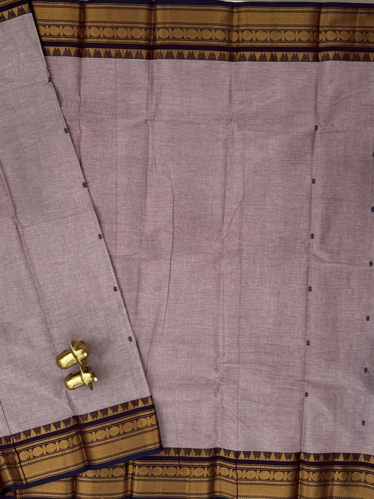 Chettinad Cotton Sarees - Dual Shade of Onion Pink with Dark Blue
