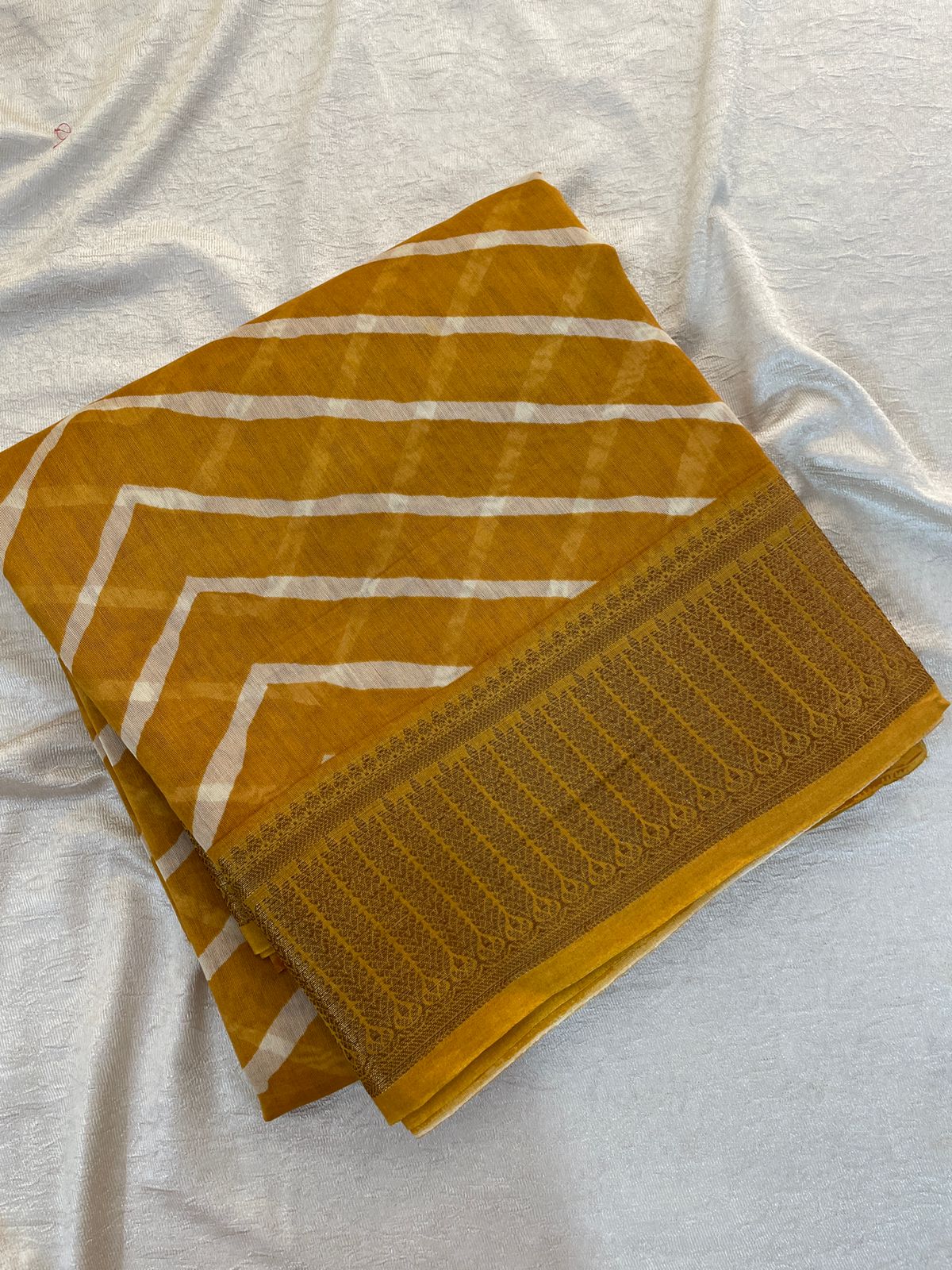 Pure Chanderi Butter Silk - Yellow