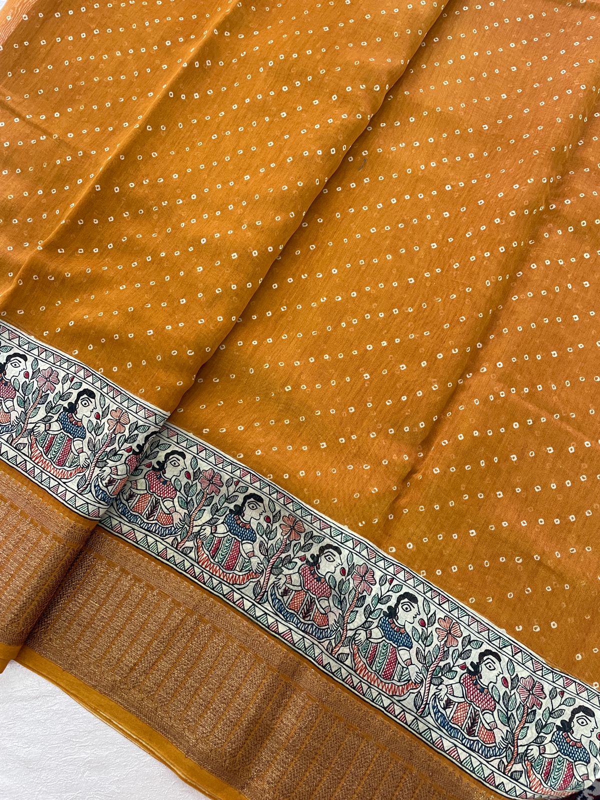 Pure Chanderi Butter Silk - Mustard Yellow