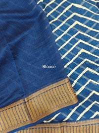 Pure Chanderi Butter Silk - Blue