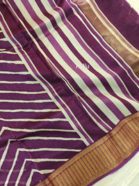 Pure Chanderi Butter Silk - Purple