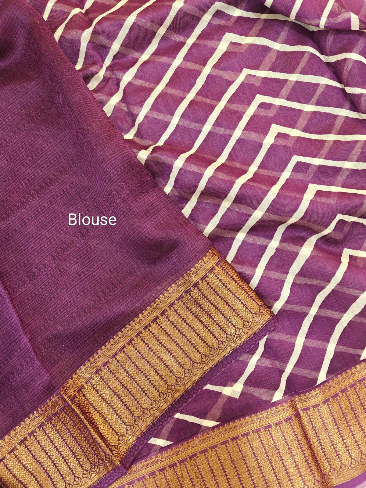 Pure Chanderi Butter Silk - Purple