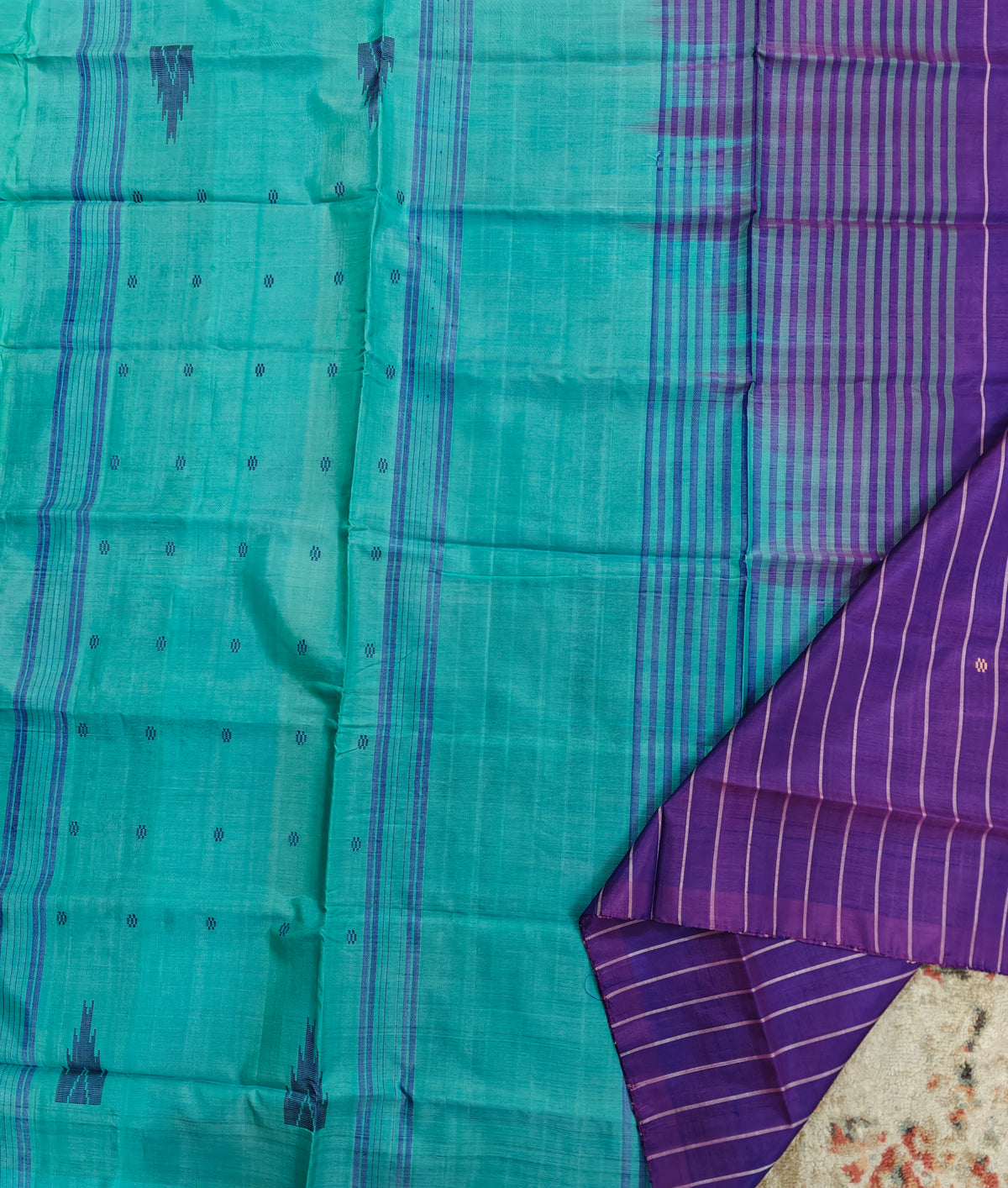 Chinnalampattu Saree - Purple with Blue