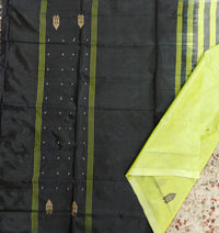 Chinnalampattu Saree- Lime Green with Black