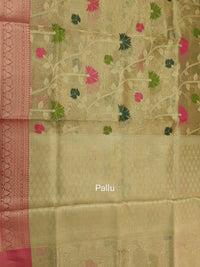 Kora Tissue Saree - Beige