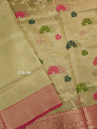 Kora Tissue Saree - Beige