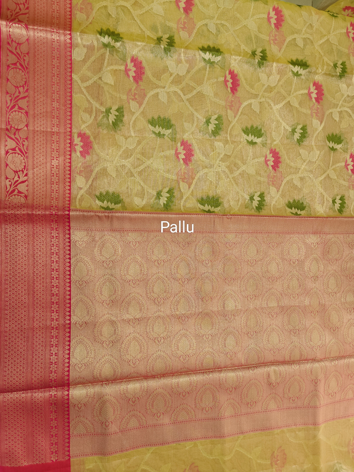 Kora Tissue Saree - Gold