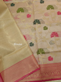 Kora Tissue Saree - Pink