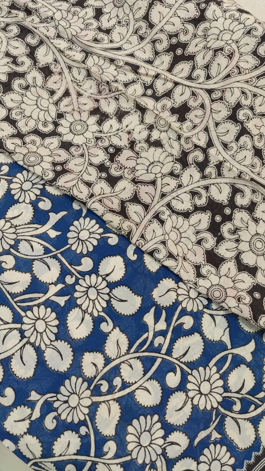 Cotton Kalamkari Saree - Blue