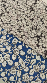 Cotton Kalamkari Saree - Blue
