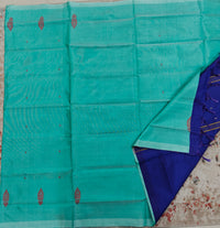 Chinnalampattu Saree- Sea Green with Blue