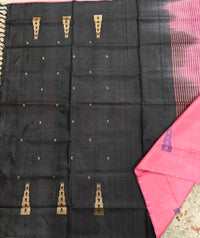 Chinnalampattu Saree-Pink with Black