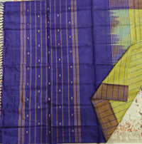 Chinnalampattu Saree- Green with Blue