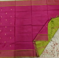 Chinnalampattu Saree- Pink with Green