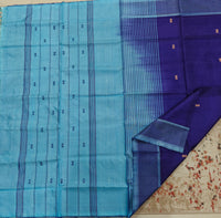 Chinnalampattu Saree- Blue with light Blue