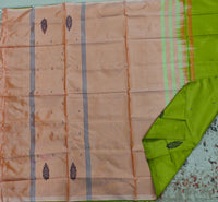 Chinnalampattu Saree- Green with Orange