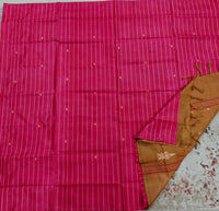 Chinnalampattu Saree- Pink with Brown